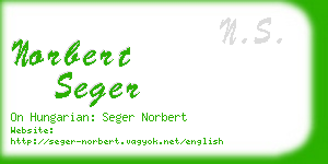 norbert seger business card